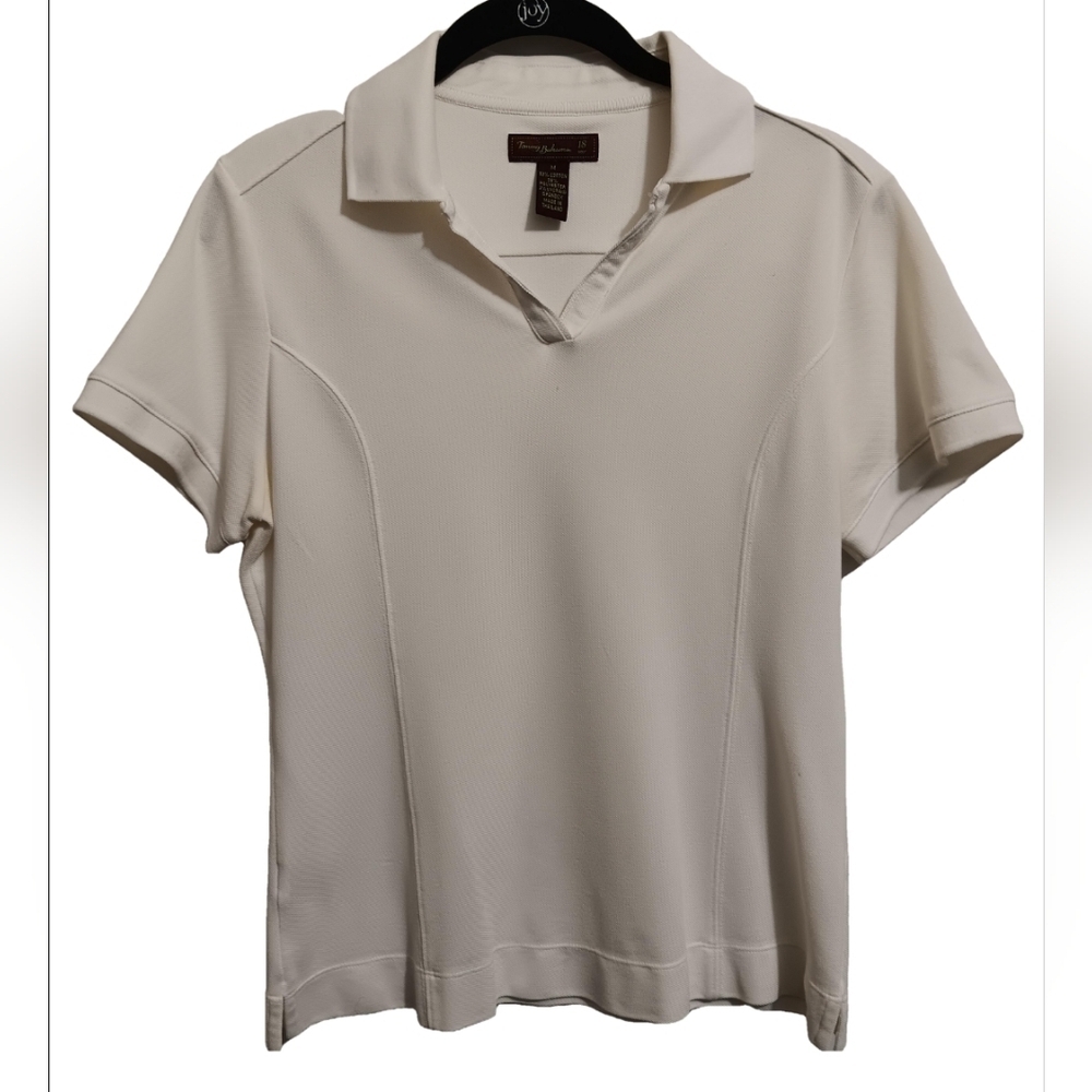 Tommy Bahama Tan Fitted Polo Shirt Short Sleeve - Picture 2 of 5